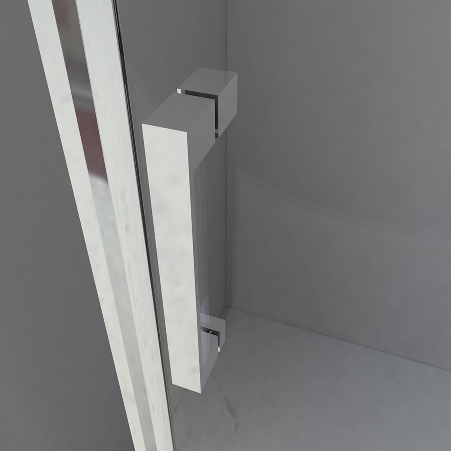 Душевой уголок Vincea (Винчея) Orta VSR-1O8010CL, 1000х800 мм (габариты площадки) хром, стекло прозрачное