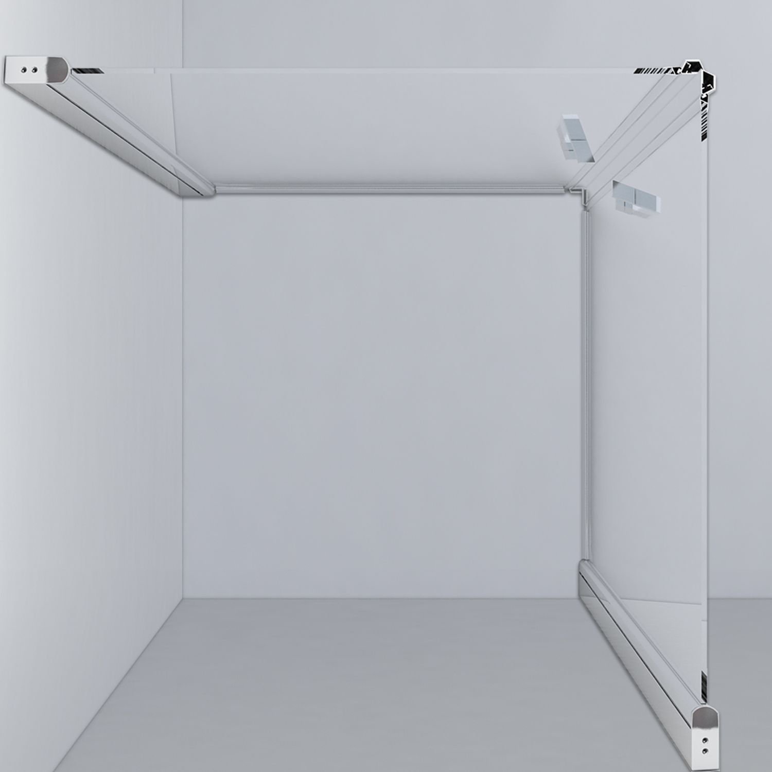 Душевой уголок Vincea (Винчея) Orta VSS-1O9090CL, 900х900 мм (габариты площадки) хром, стекло прозрачное