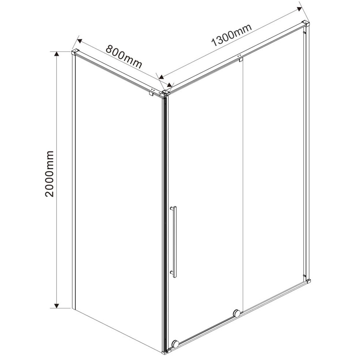 Душевой уголок Vincea (Винчея) Arno VSR-1A8013CL, 1300х800 мм (габариты площадки) хром, стекло прозрачное