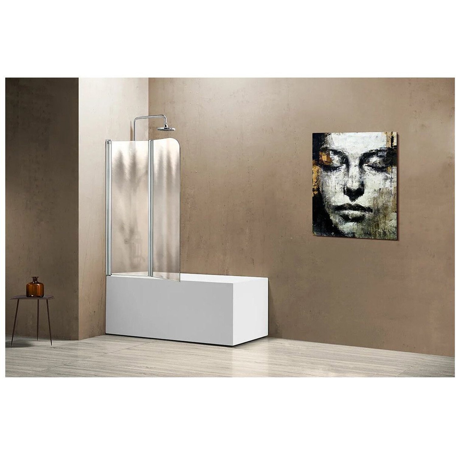 Душевая шторка на ванну Vincea (Винчея) VSB-12114CH-R, 1140х1400, хром, стекло шиншилла, правая