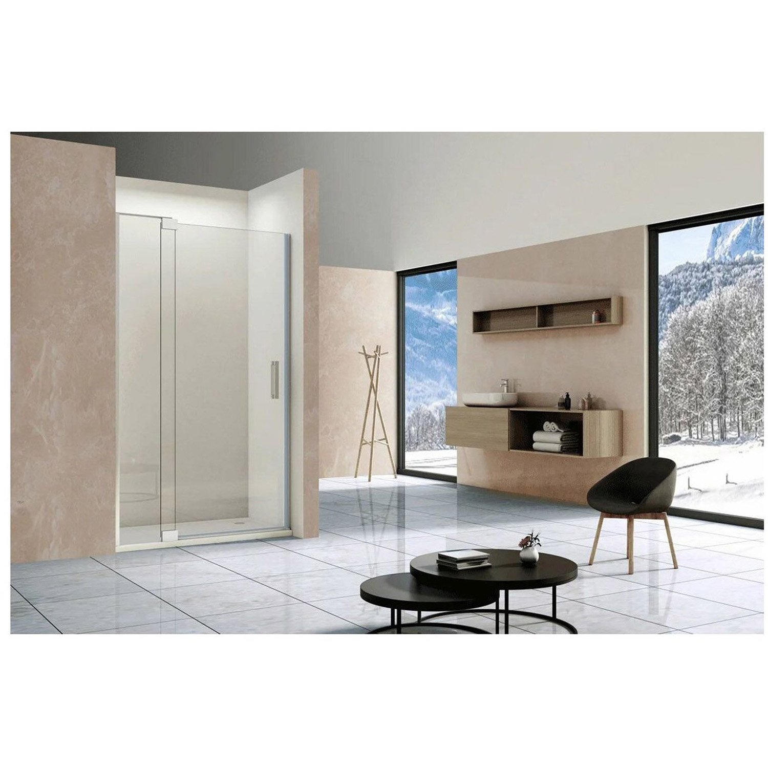 Душевая дверь Vincea (Винчея) Extra VDP-1E1112CL, 1100/1200, хром, стекло прозрачное