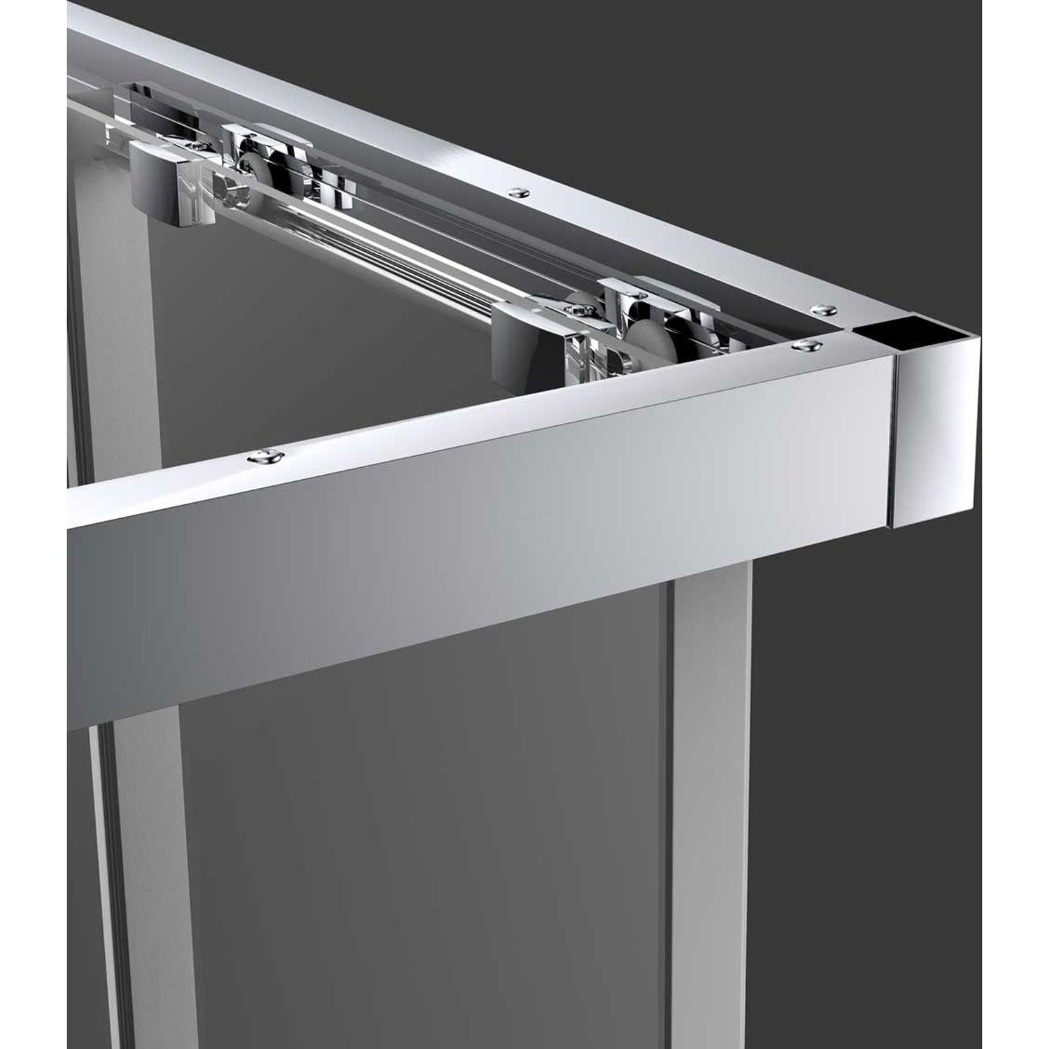 Душевой уголок Vincea (Винчея) Soft 1000х1000 мм (габариты площадки) черный стекло прозрачное VSS-3SO100CLB