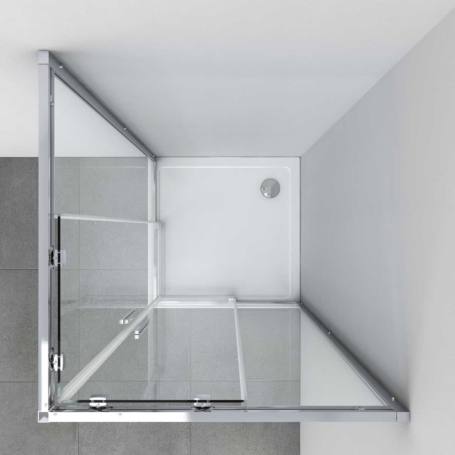 Душевой уголок Vincea (Винчея) Soft 900х900 мм (габариты площадки) черный стекло прозрачное VSS-3SO900CLB