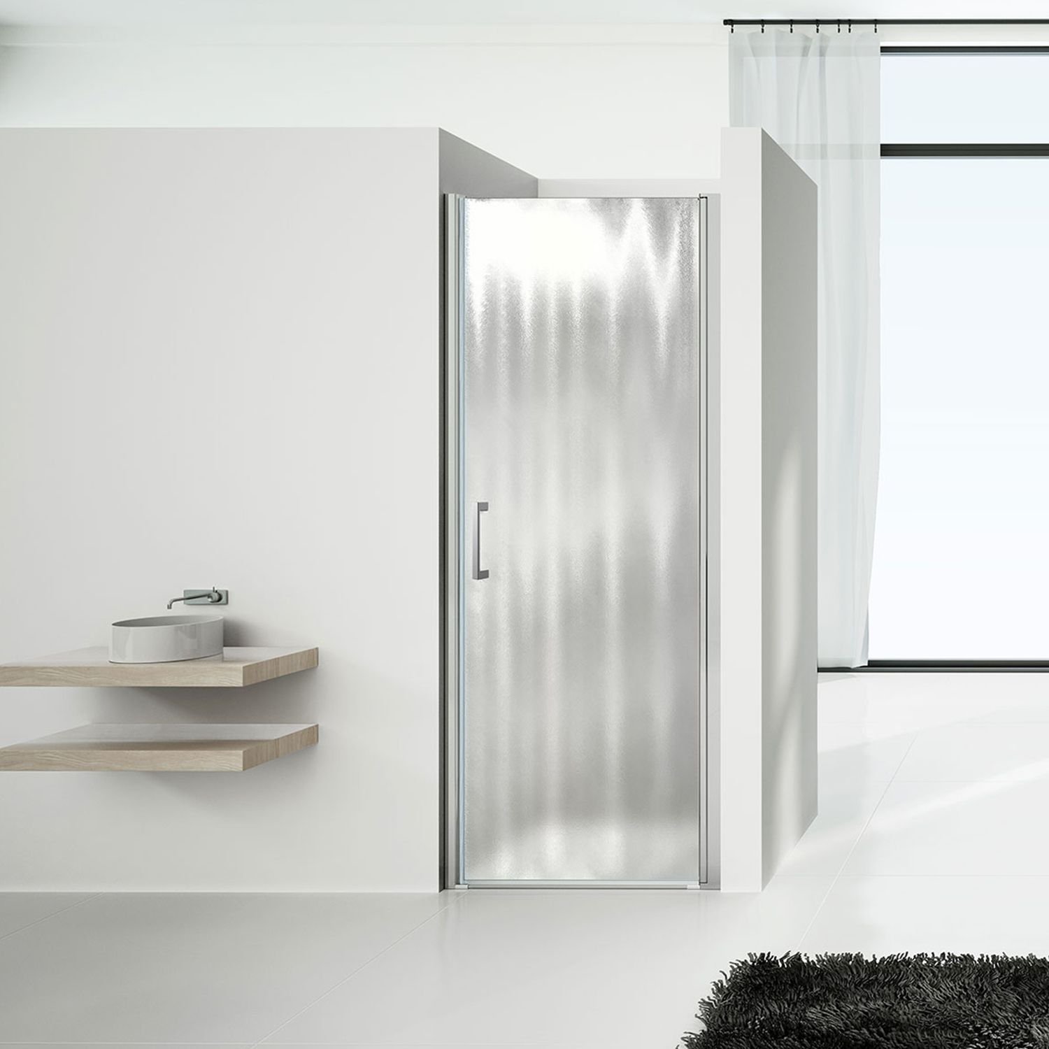 Душевая дверь Vincea (Винчея) Orta VPP-1O700CH-L, 700, хром, стекло шиншилла, левая