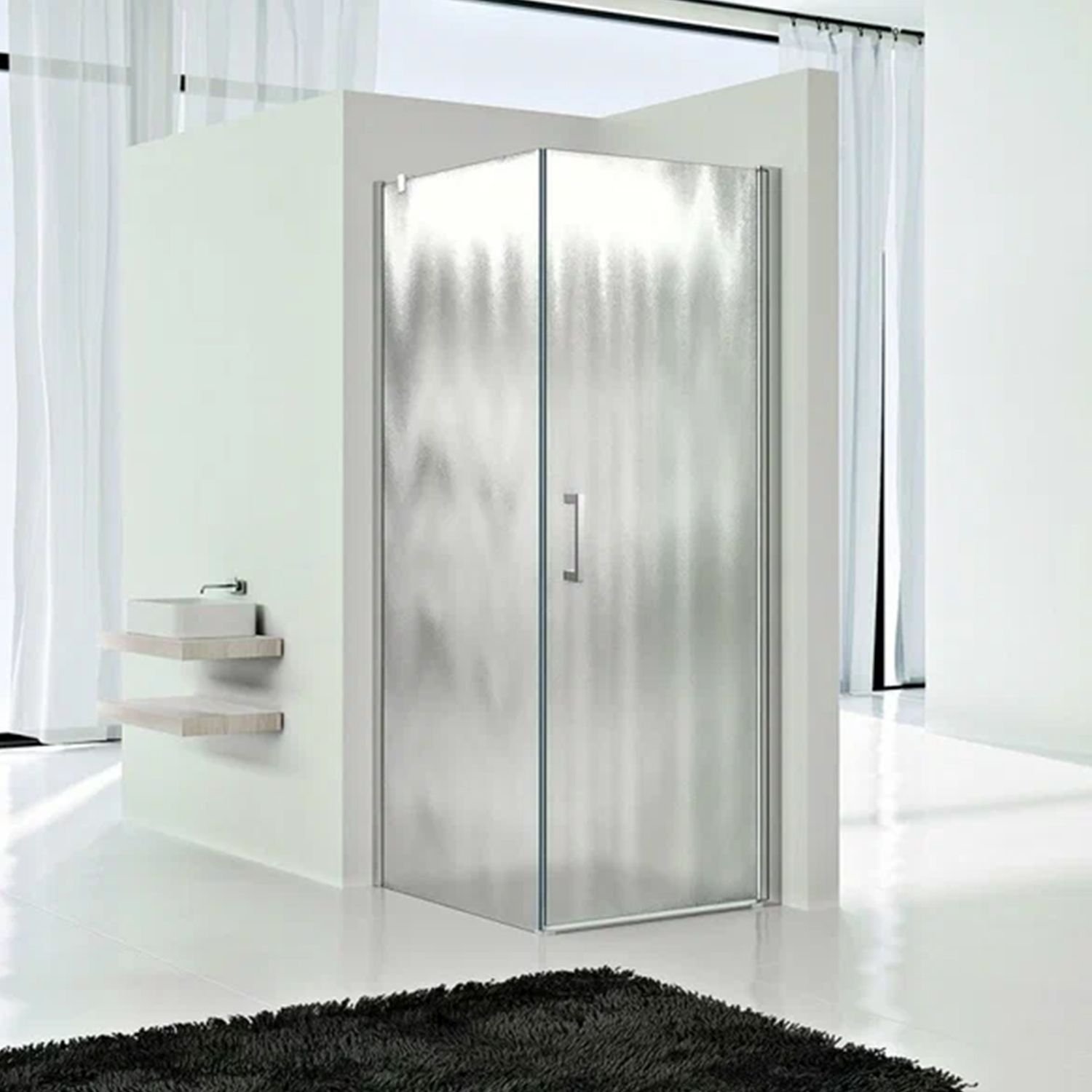 Боковая стенка Vincea (Винчея) Orta VSG-1O800CH 80х190 хром стекло шиншилла