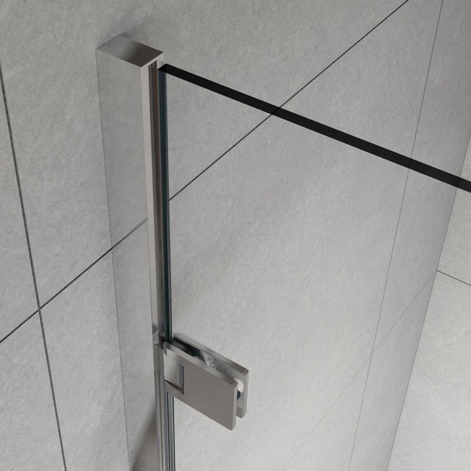 Душевая дверь Vincea (Винчея) Flex VDP-1F900CLB, 900, черный, стекло прозрачное