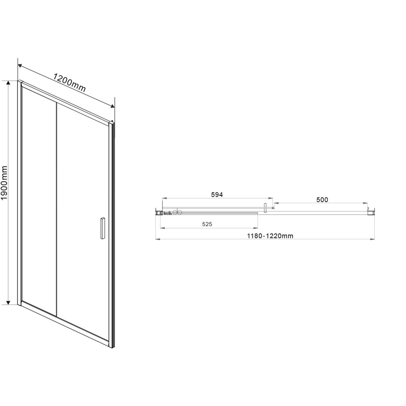 Душевая дверь Vincea (Винчея) Garda VDS-1G120CGB, 1200, черный, стекло тонированное