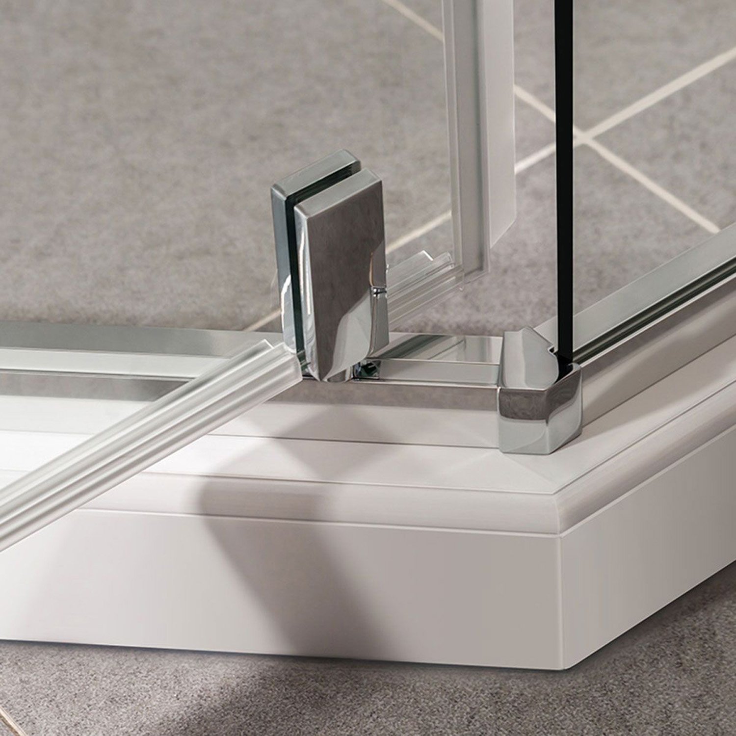 Душевой уголок Vincea (Винчея) Slim-U 900х900 мм (габариты площадки) стекло прозрачное VSP-2SU900CL