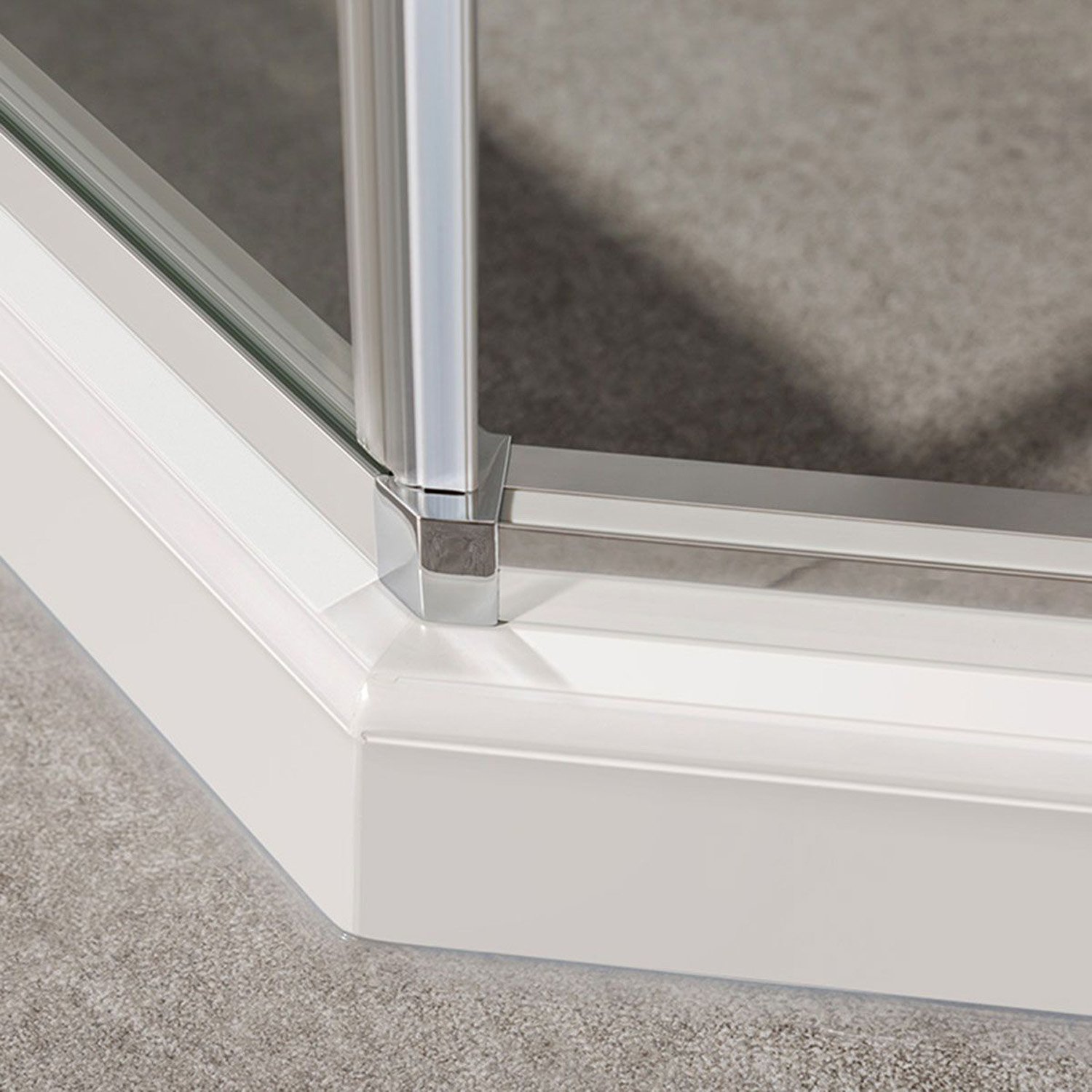 Душевой уголок Vincea (Винчея) Slim-U 900х900 мм (габариты площадки) стекло прозрачное VSP-2SU900CL