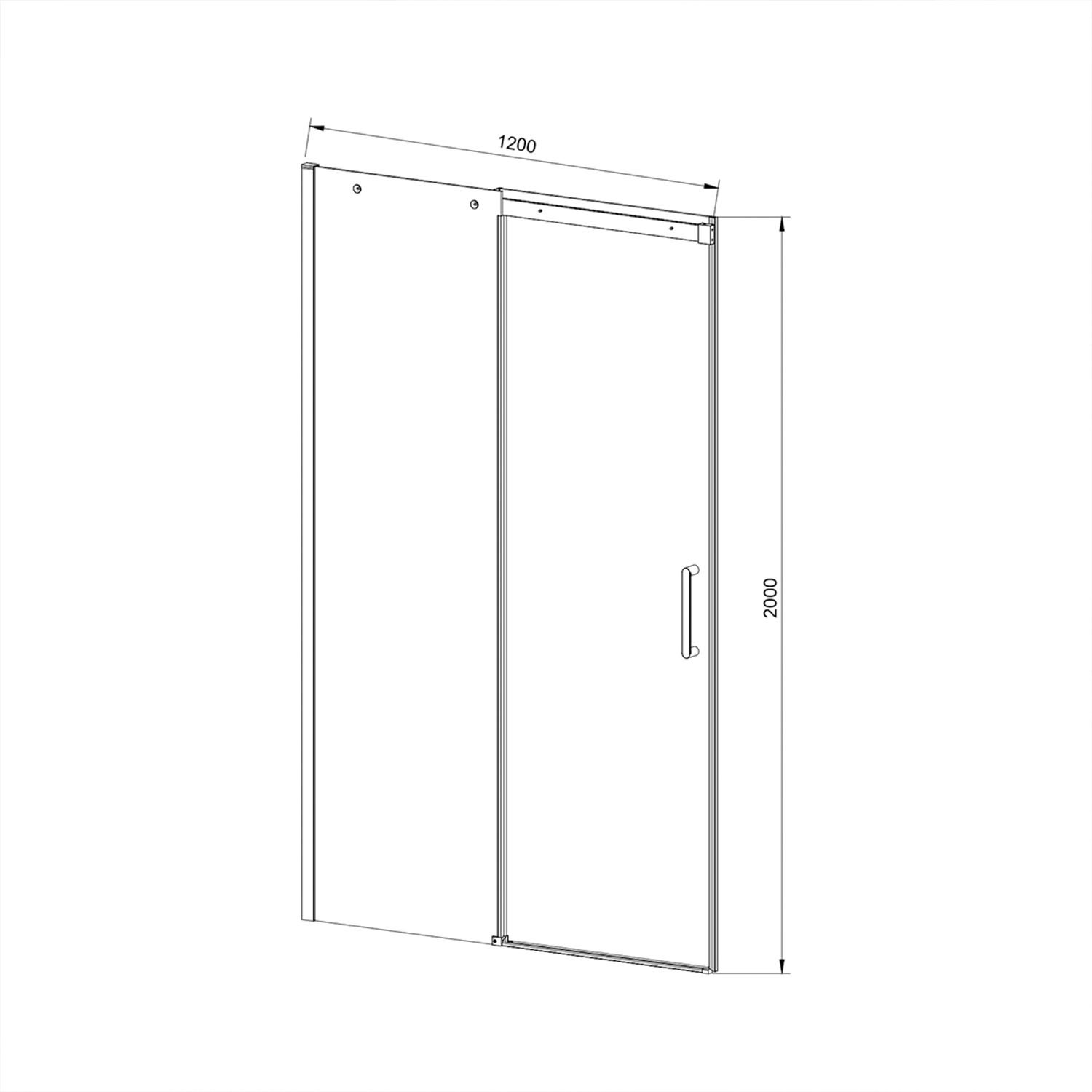 Душевая дверь Vincea (Винчея) Dice VDS-4D120CL, 1200, хром, стекло прозрачное