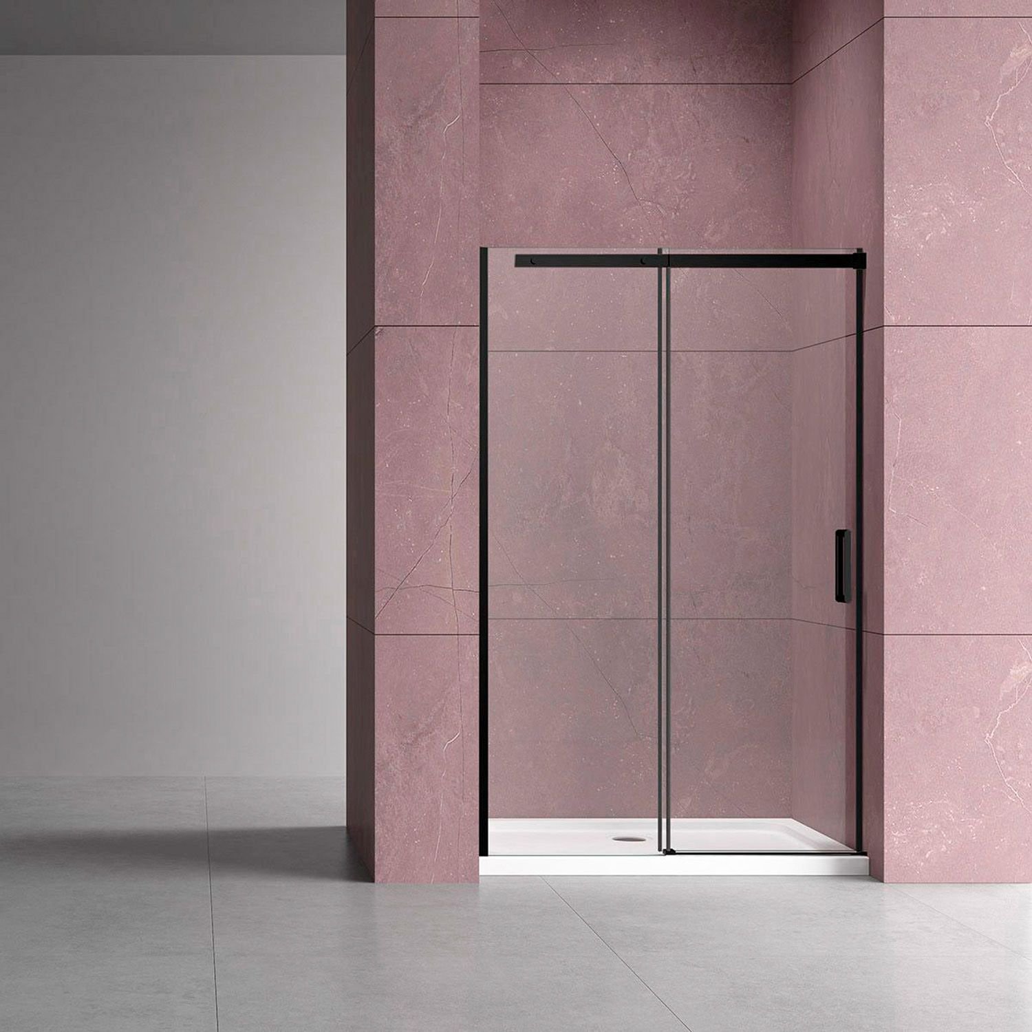 Душевая дверь Vincea (Винчея) Dice VDS-4D130CLB, 1300, черный, стекло прозрачное