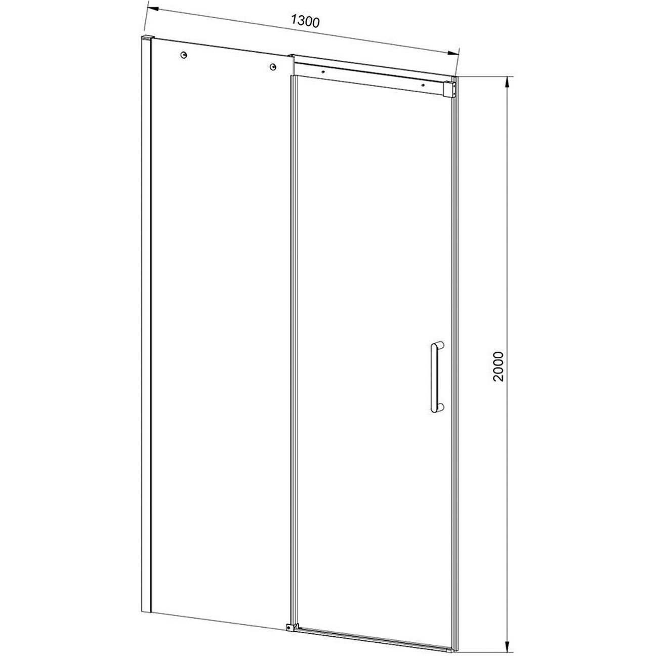 Душевая дверь Vincea (Винчея) Dice VDS-4D130CLB, 1300, черный, стекло прозрачное