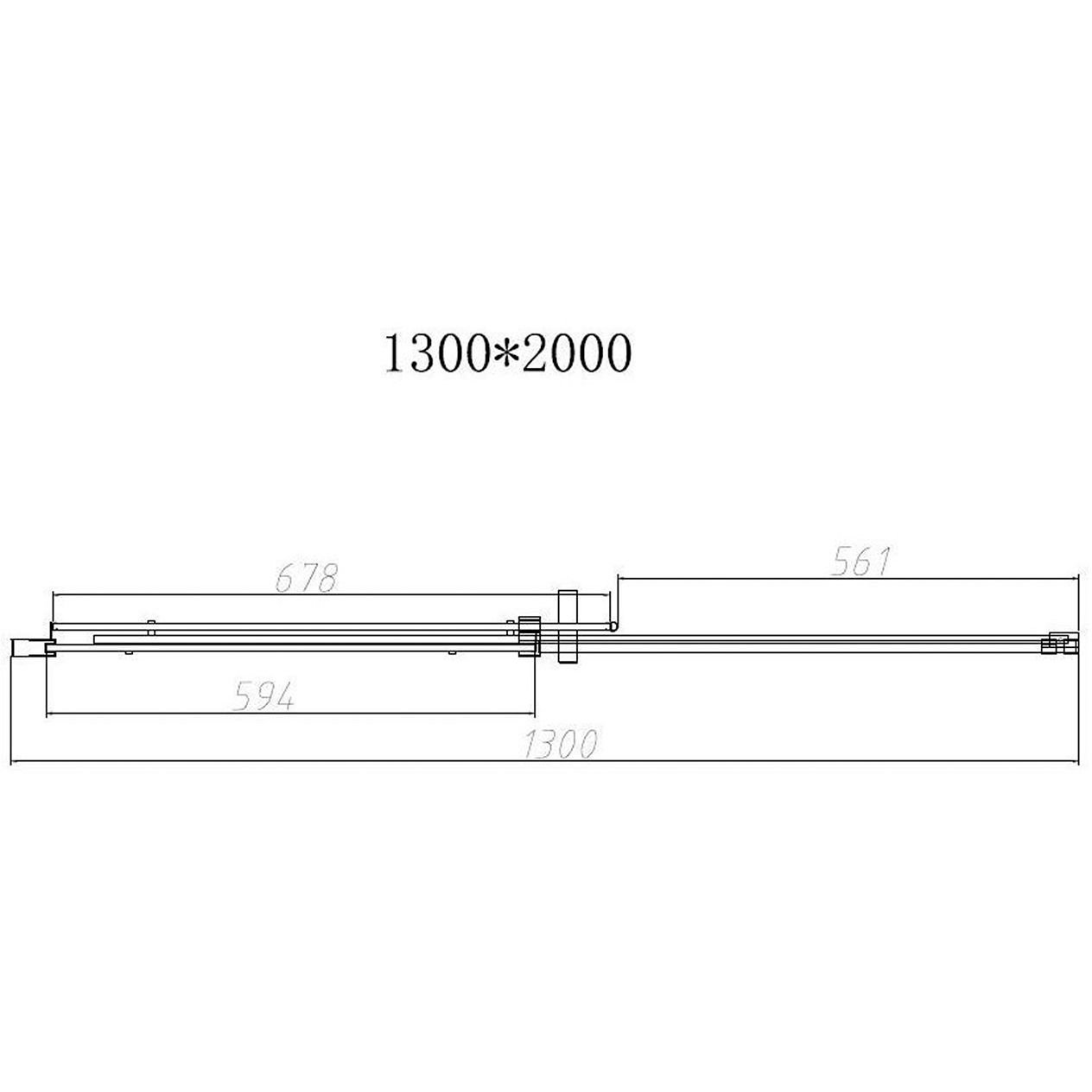 Душевая дверь Vincea (Винчея) Dice VDS-4D130CLB, 1300, черный, стекло прозрачное
