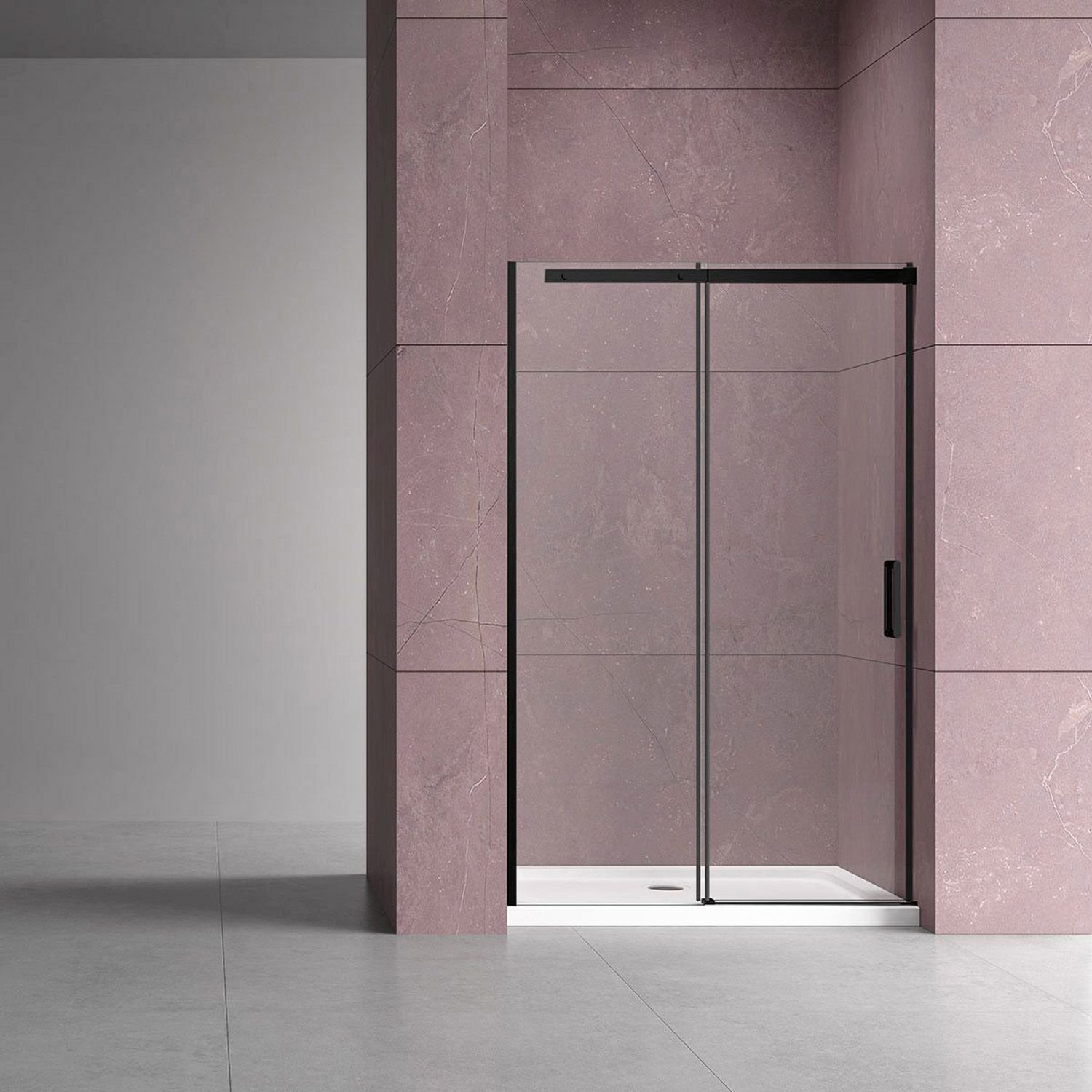 Душевая дверь Vincea (Винчея) Dice VDS-4D160CLB, 1600, черный, стекло прозрачное