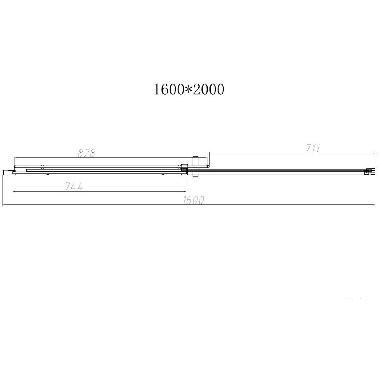 Душевая дверь Vincea (Винчея) Dice VDS-4D160CLB, 1600, черный, стекло прозрачное