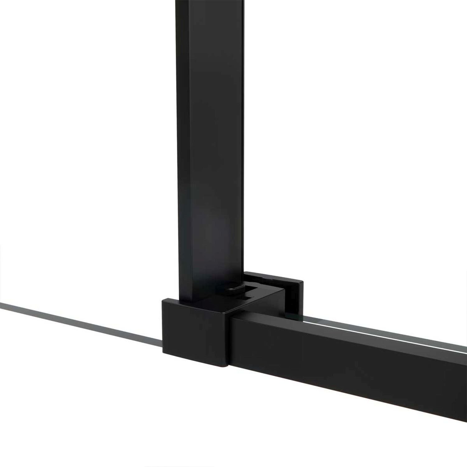 Душевой уголок Vincea (Винчея) Slim Soft VSR-1SS1014CLB, 1400х1000 мм (габариты площадки) черный, стекло прозрачное