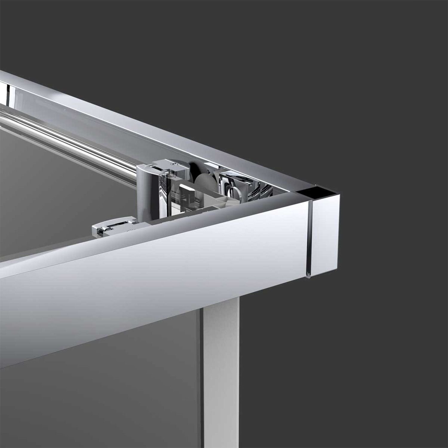 Душевой уголок Vincea (Винчея) Alpha VSS-3AL900CLB, 900х900 мм (габариты площадки) черный, стекло прозрачное