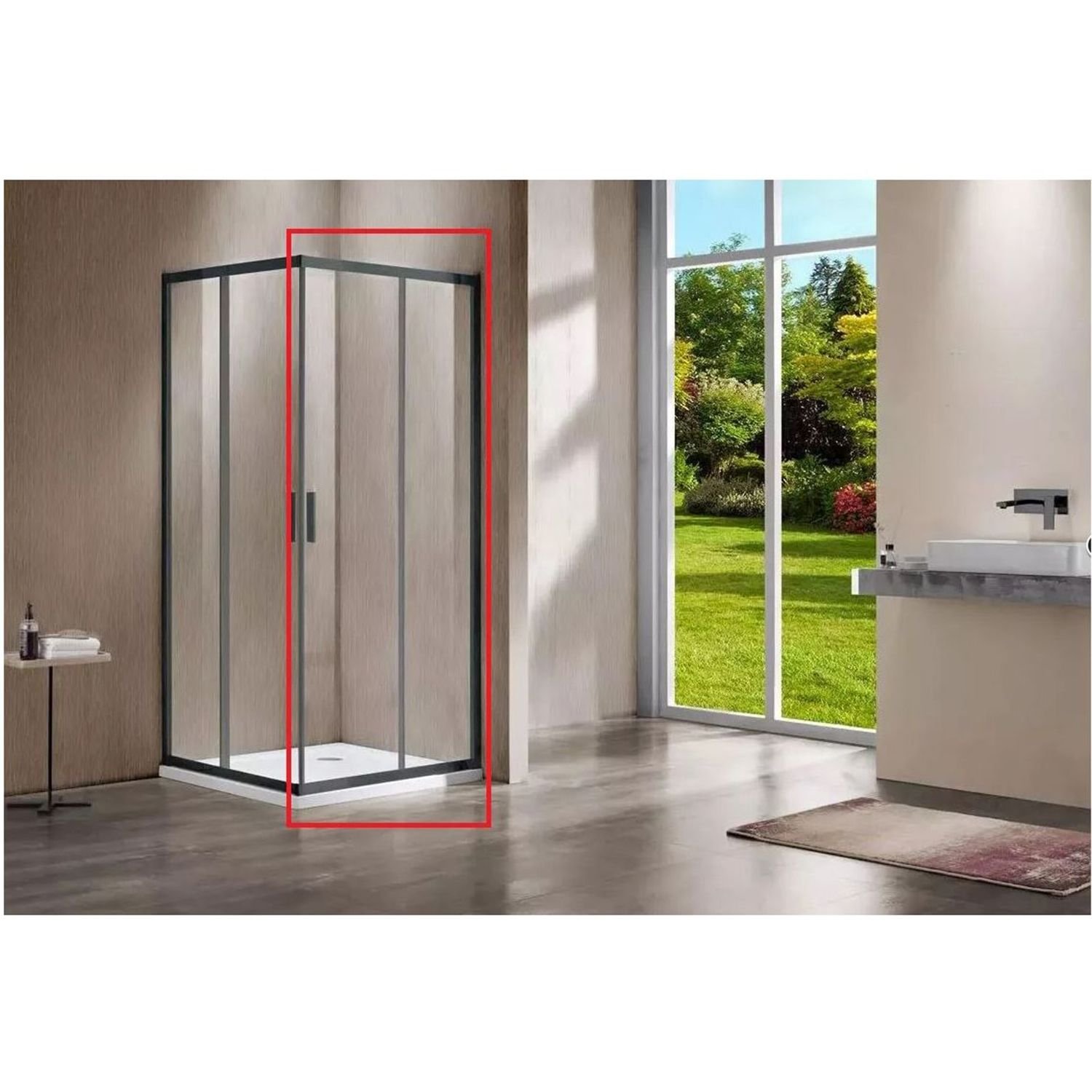 Дверь для душевого уголка Vincea (Винчея) Garda VHC-1G120CLGM, вороненая сталь, стекло прозрачное