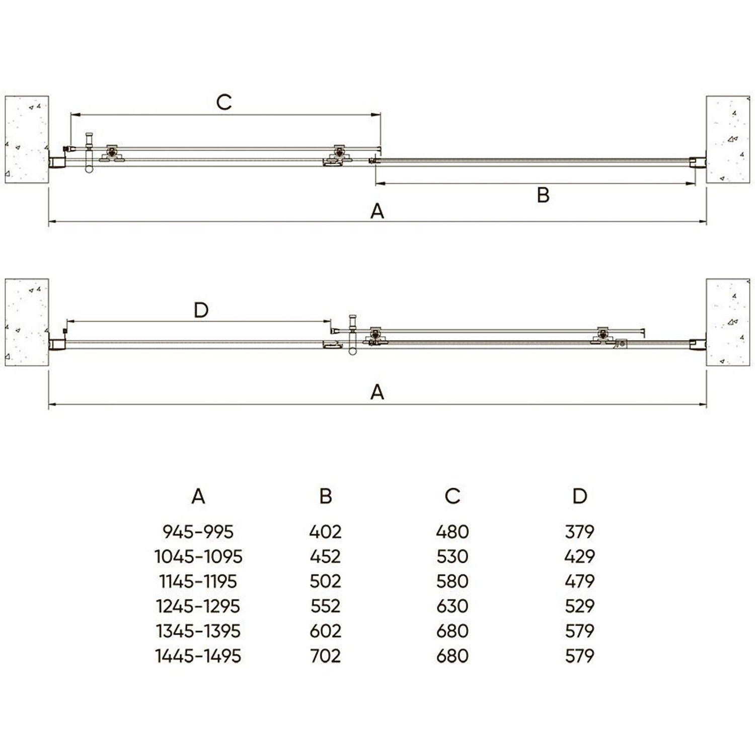 Душевая дверь Veconi (Векони) VN72B-110-01-C4 11000х1950 мм профиль черный, стекло прозрачное