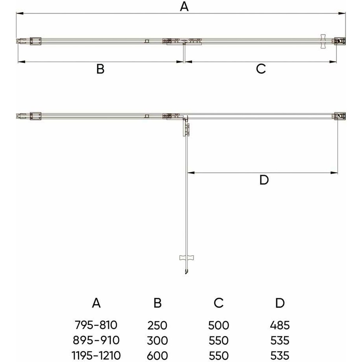 Душевая дверь Veconi (Векони) VN73B-120-01-C4 1200х1950 мм профиль черный, стекло прозрачное