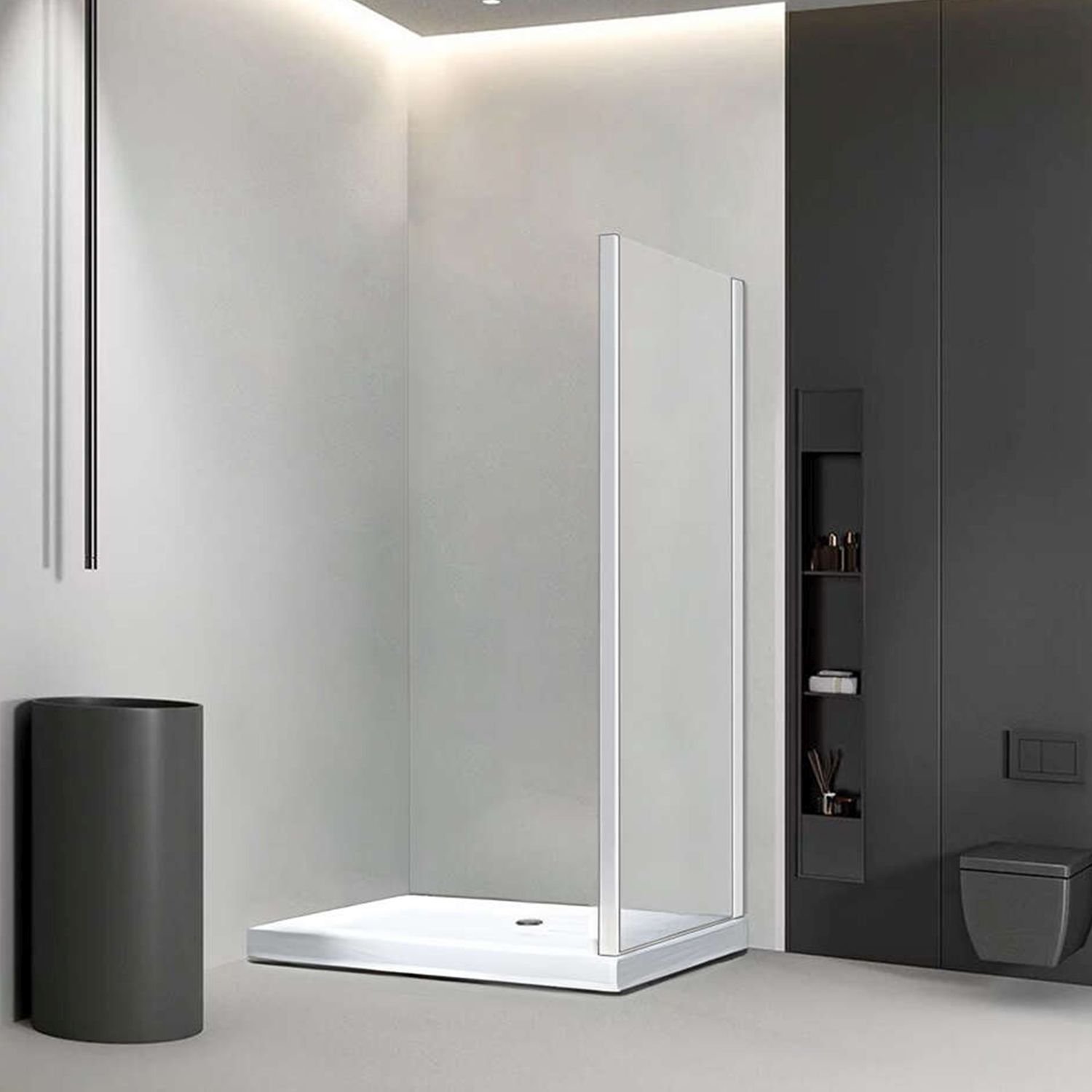 Боковая панель Veconi (Векони) KP-01 KP01-70-01-C1 710х1850 стекло прозрачное 5 мм