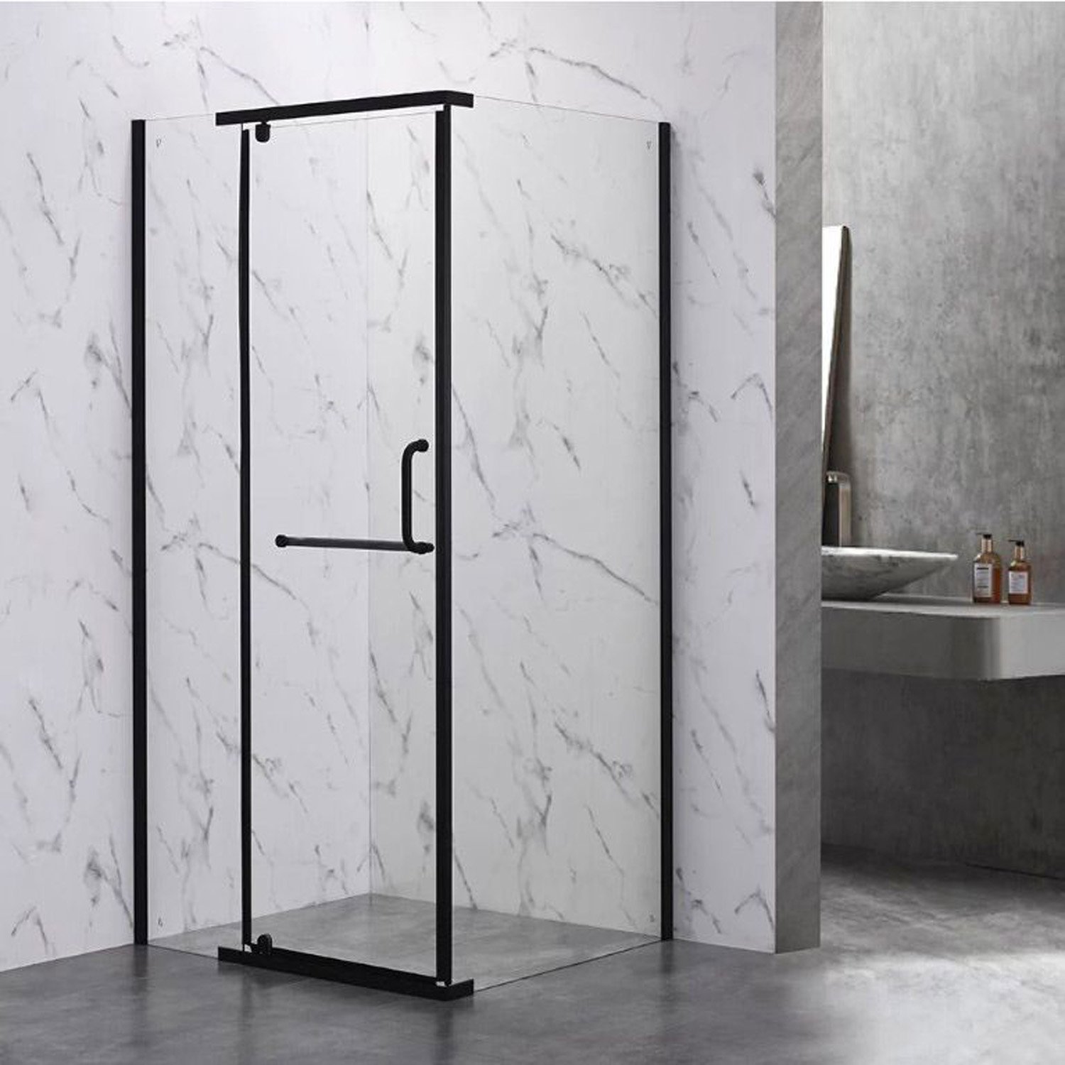 Душевой угол Veconi (Векони) Rovigo 1000х1000 мм (габариты площадки) стекло прозрачное 6 мм RV18B-100-01-C5