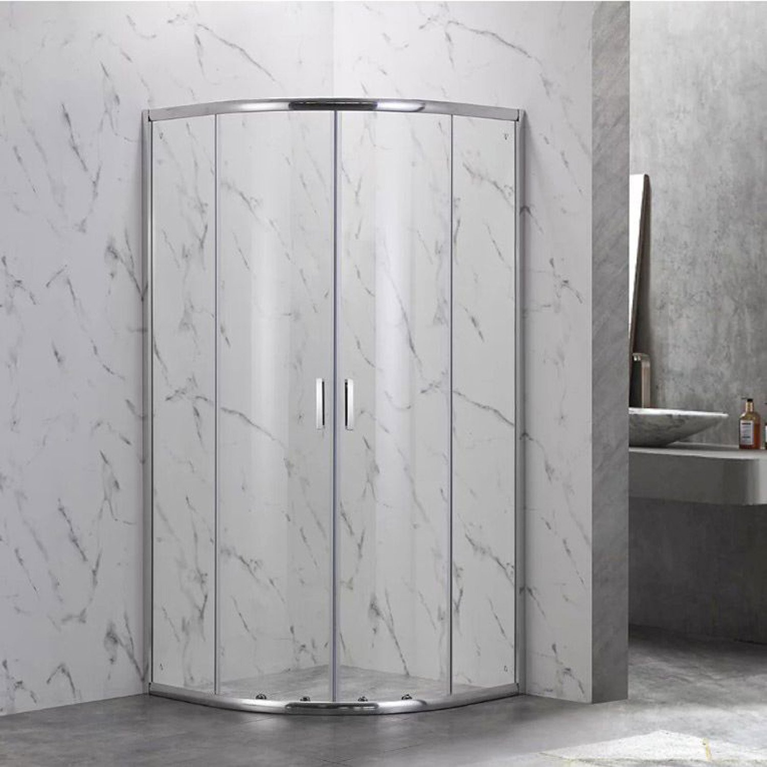 Душевой угол Veconi (Векони) Rovigo 900х900 мм (габариты площадки) стекло прозрачное 4 мм RV202-90-01-C4