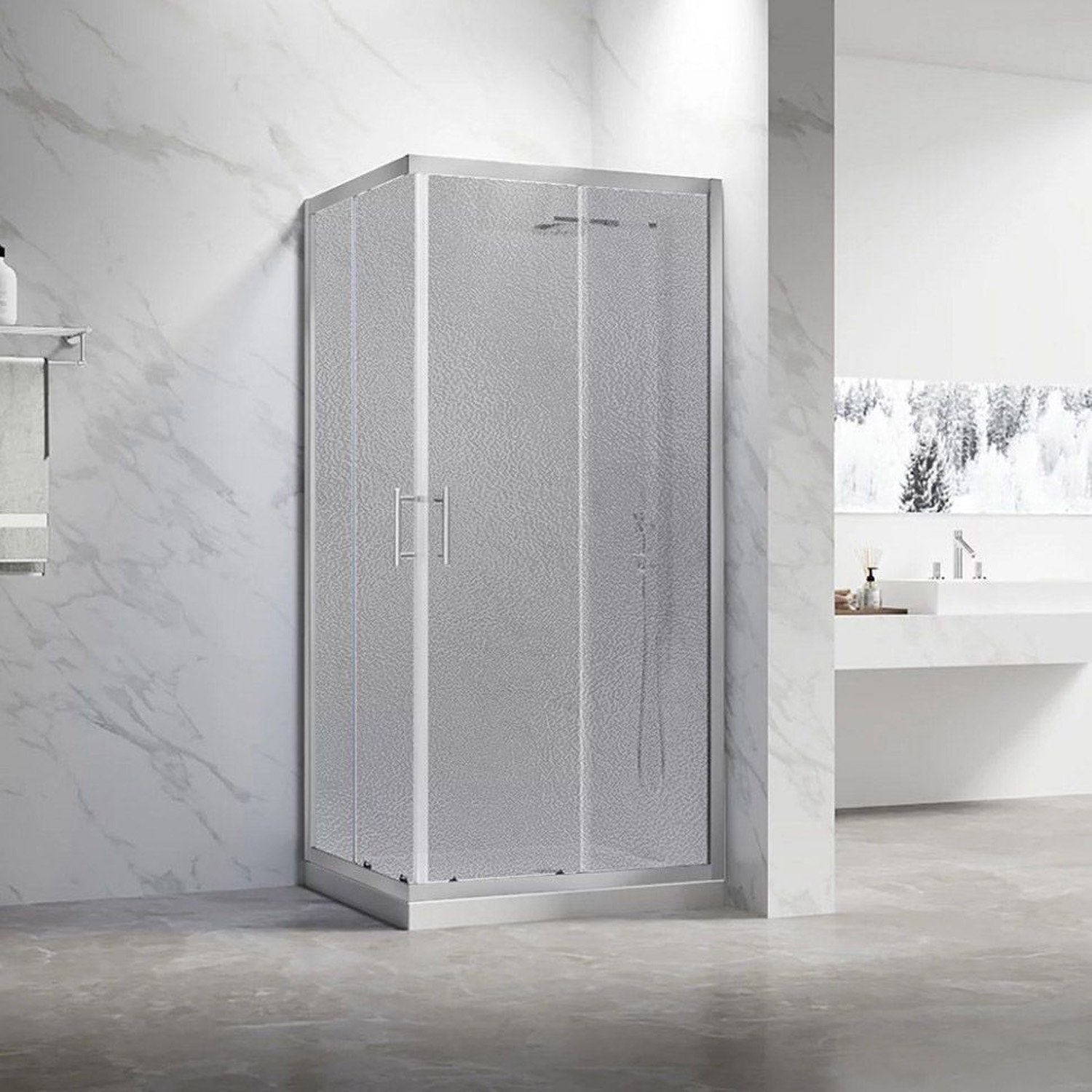 Душевой угол Veconi (Векони) Rovigo 800х800 мм (габариты площадки) стекло Pear 5 мм RV27CH-8080-02-C8