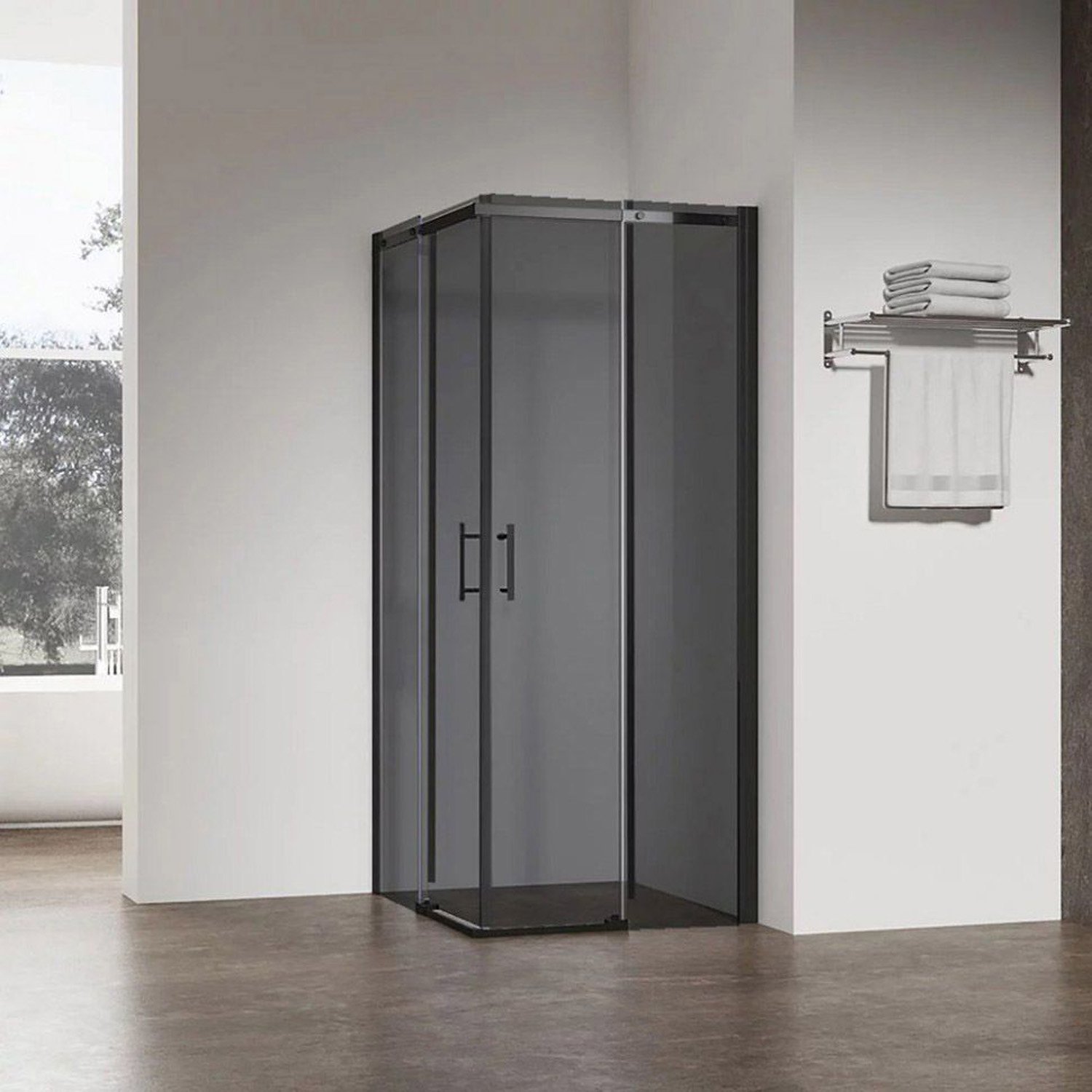 Душевой угол Veconi (Векони) Rovigo 900х1200 мм (габариты площадки) стекло Тонированное 6 мм RV50B-12090-05-C8