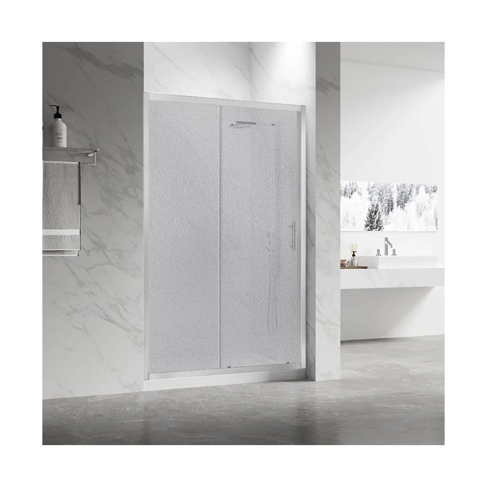 Душевая дверь Veconi (Векони) Premium Trento VN55-130-02-C8 стекло Pear 6 мм 1290-1330х1950 мм хром