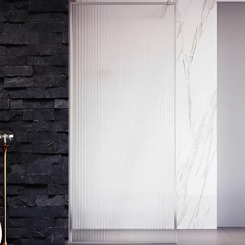 Душевая перегородка Veconi (Векони) Korato KR81F-90-08-C4 Стекло рифленое 8 мм, 2000х900 мм, хром