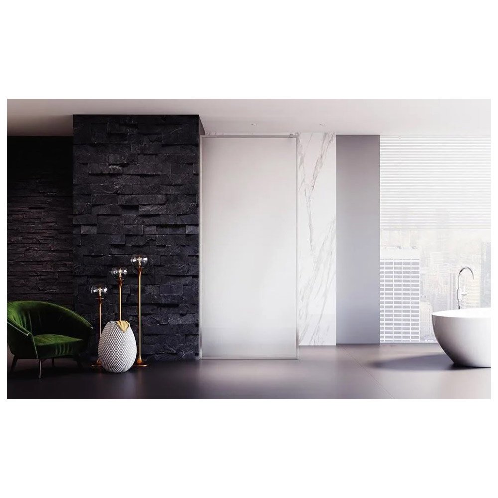 Душевая перегородка Veconi (Векони) Korato KR81FR-100-07-C4 Стекло матовое 8 мм, 2000х1000 мм, хром