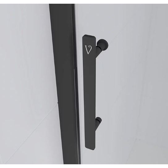 Душевая дверь Veconi (Векони) Evo 100 B, 1400x1950 мм, черный матовый, стекло прозрачное 6 мм, E1-B-140-01-C9