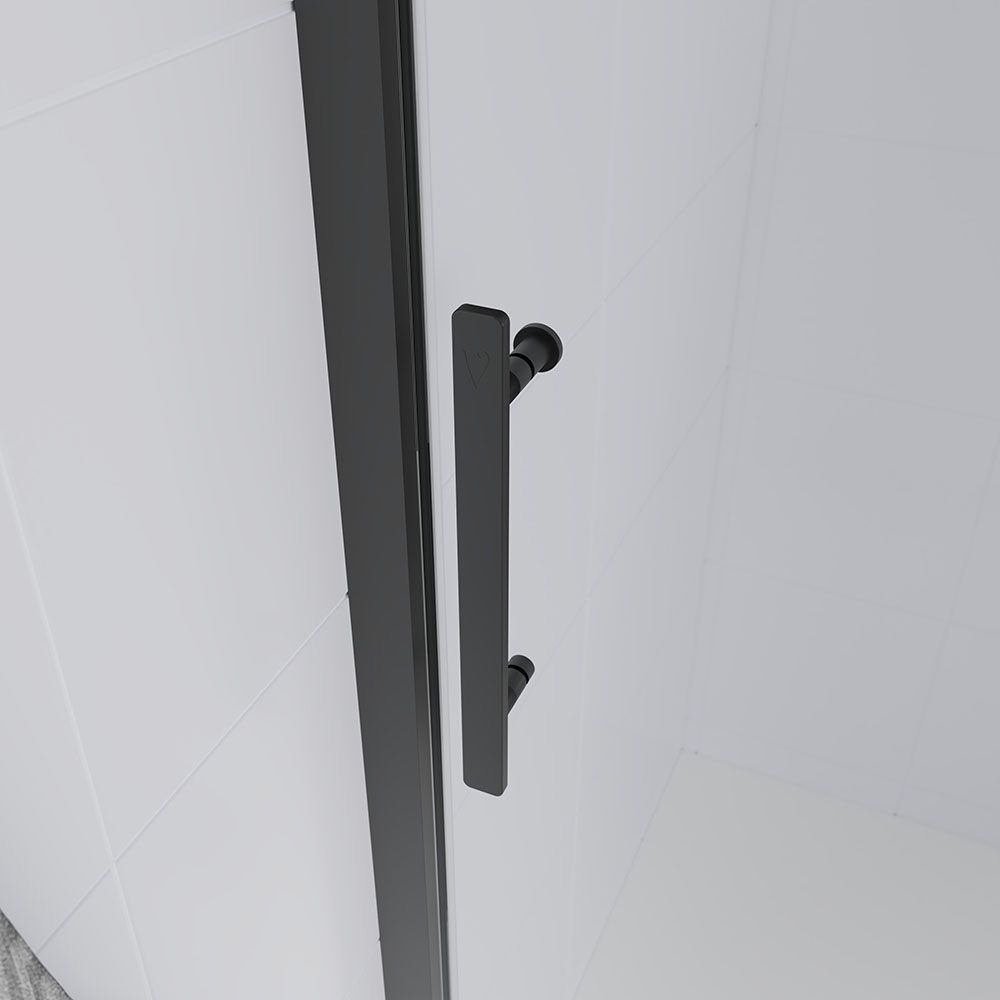 Душевая дверь Veconi (Векони) Evo 100 GR, 1800x1950 мм, графит брашинг, стекло тонированное матовое 6 мм, E1-GR-180-12-C9