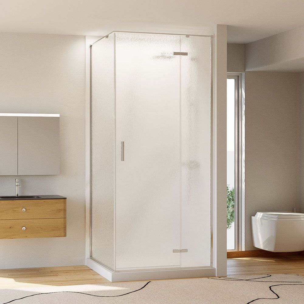 Душевая дверь Veconi (Векони) Vianno VN-73R/R, 900x1950 мм, Хром, стекло дождь 6 мм, VN73R/R-90-06-C4