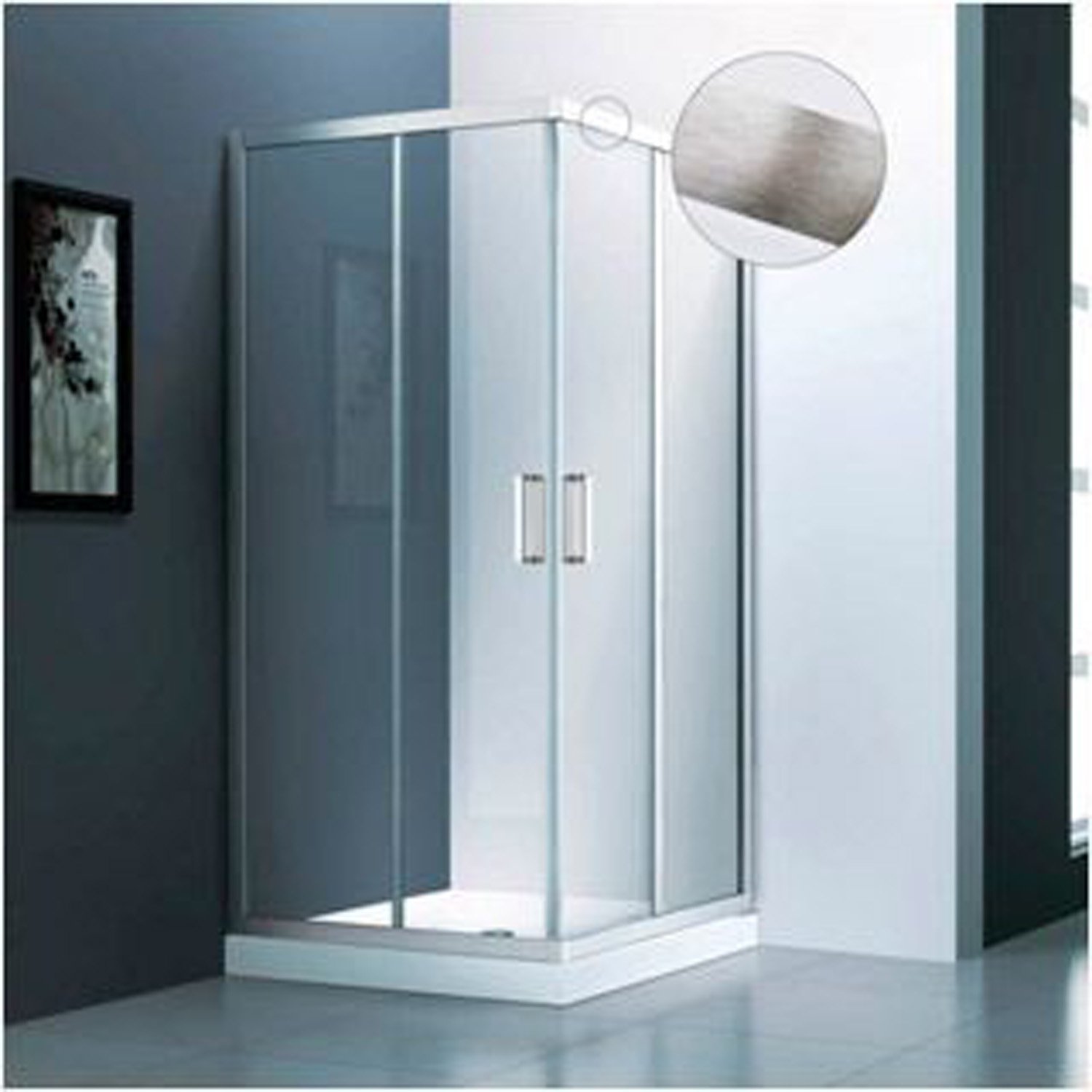 Душевой уголок Veconi (Векони) Rovigo 120х80х195 см стекло прозрачное, профиль Брашированый алюминий, механизм раздвижной (RV83-12080-01-C5)