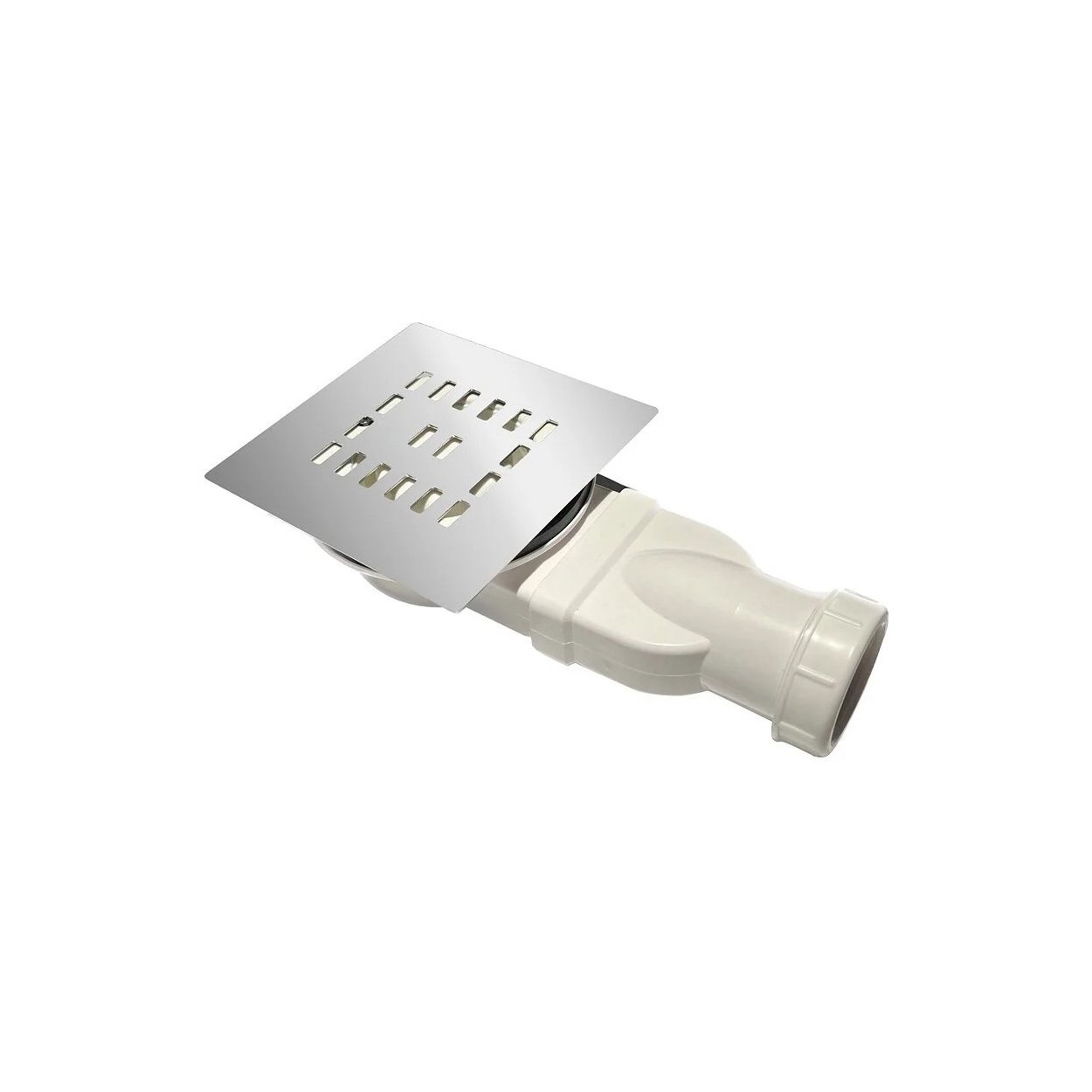 Сифон для поддонов из искусственного мрамора с декоративной накладкой, BelBagno (Бельбагно) TRAY-AS-UNO-CR хром, белый