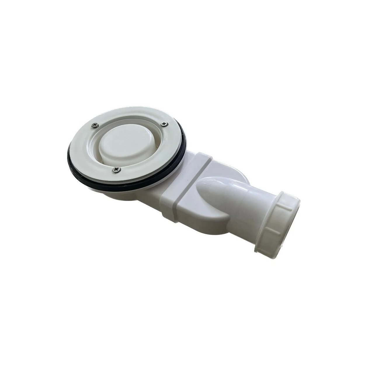 Сифон для поддонов из искусственного мрамора с декоративной накладкой, BelBagno (Бельбагно) TRAY-AS-UNO-CR хром, белый