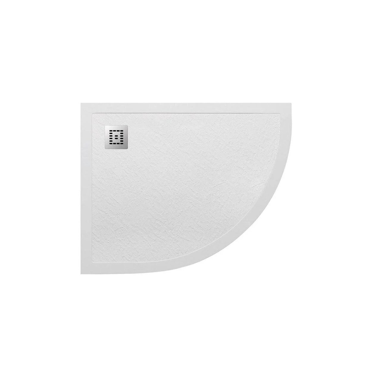 Поддон из искусственного мрамора в комплекте с сифоном с декоративной накладкой BelBagno (Бельбагно) TRAY-MR-UNO-RH-120/90-550-35-W-L-CR белый