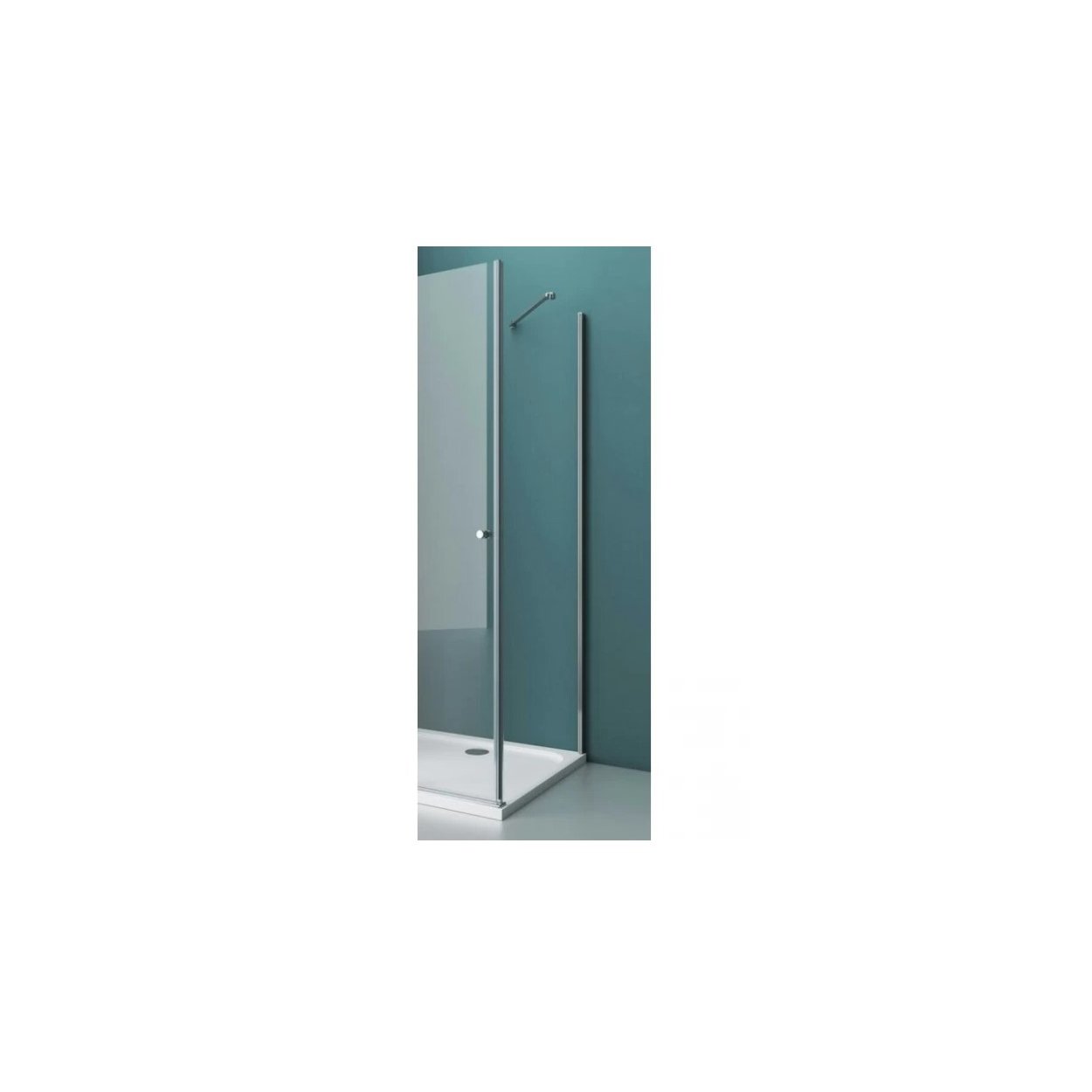 Боковая панель для Albano, Etna, Kraft BelBagno (Бельбагно) AEK-60-FIX-C-Cr хром, стекло прозрачное 6 мм (1950х600)