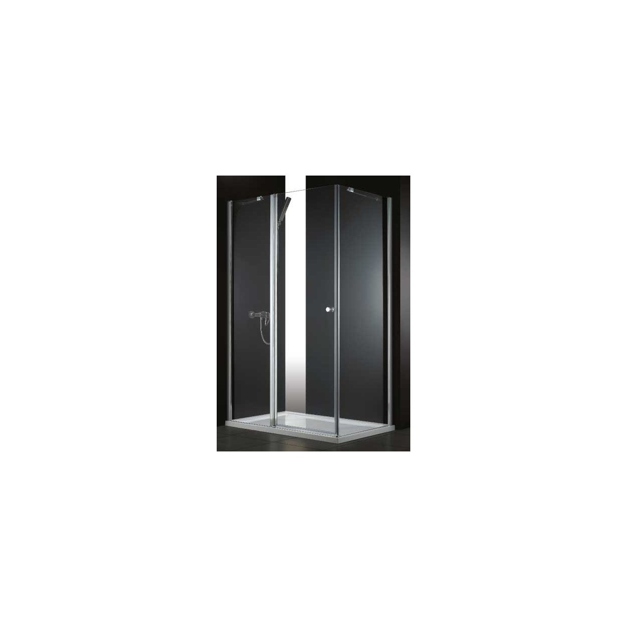 Душевой уголок Cezares (Цезарис) ELENA-W-AH-1-120/90-P-Cr-R цвет профиля хром, стекло матовое 6 мм 120х195х90 см