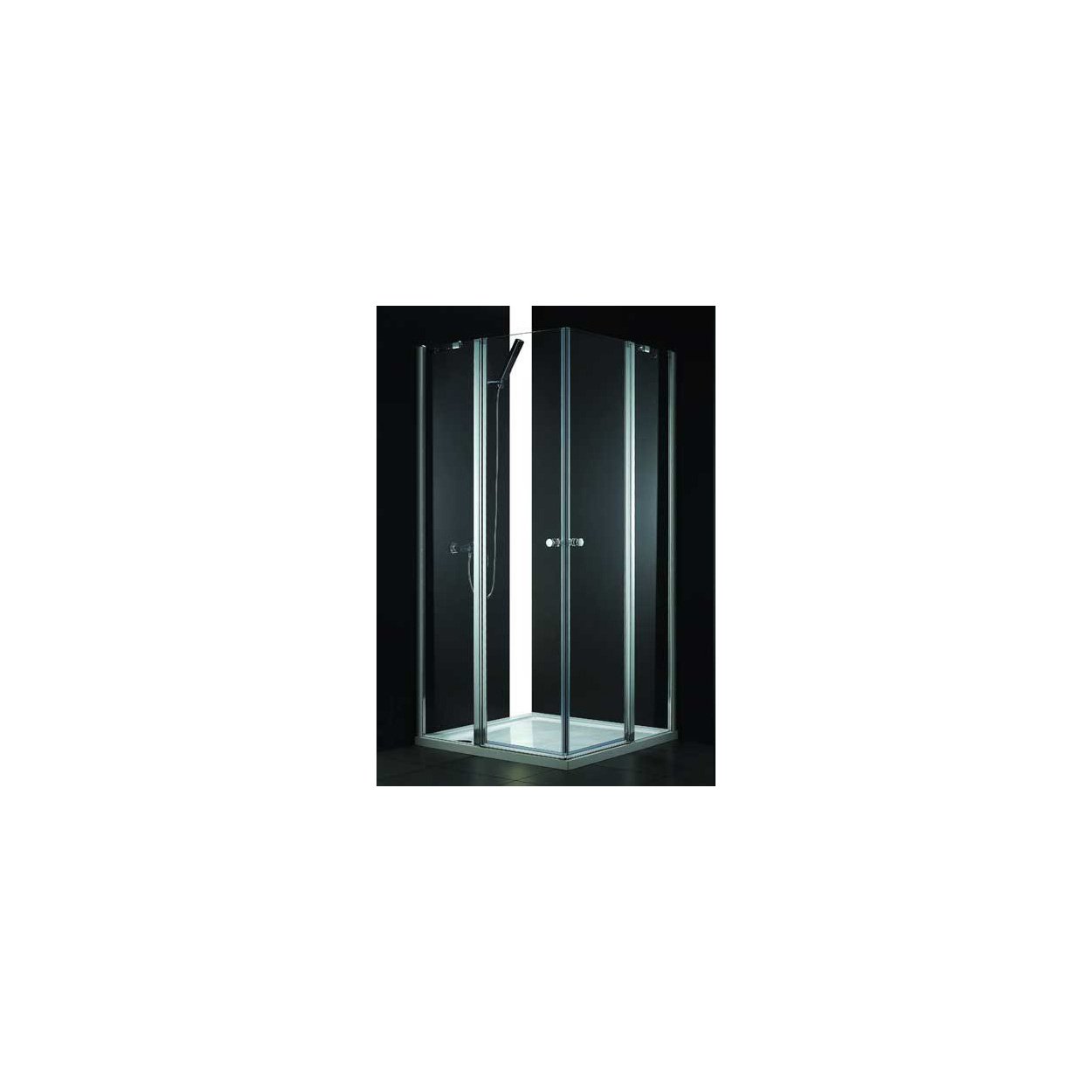 Душевой уголок Cezares (Цезарис) ELENA-W-AH-2-120/100-P-Cr-L цвет профиля хром, стекло матовое 6 мм 120х195х100 см