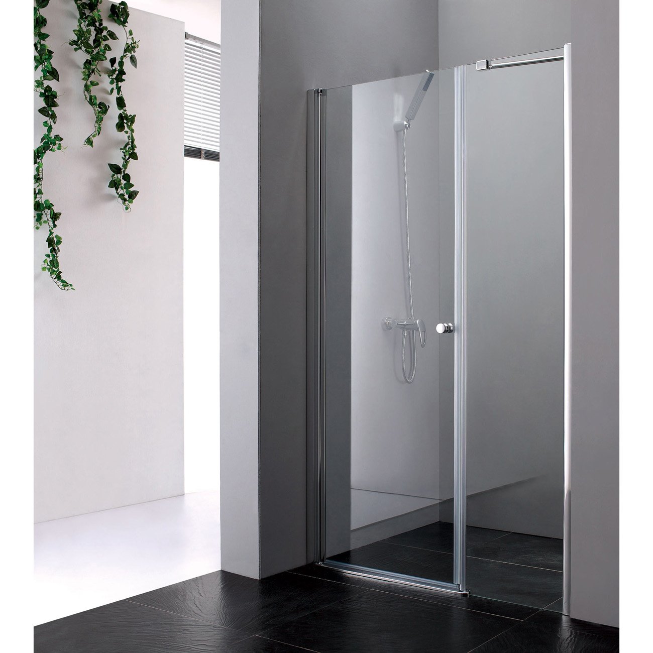 Душевая дверь Cezares (Цезарис) ELENA-W-B-11-30+70-P-Cr-R цвет профиля хром, стекло матовое 6 мм 195х100 см