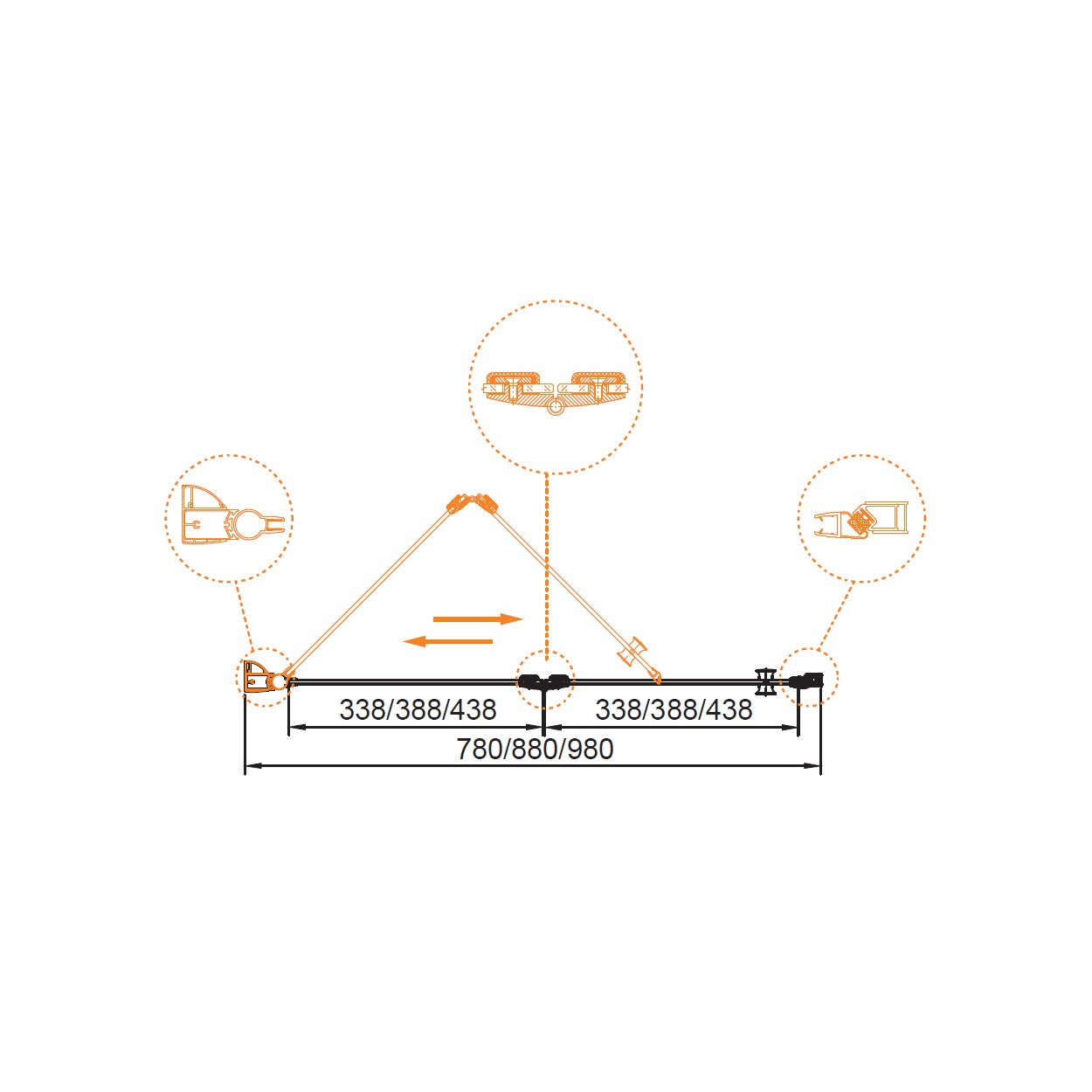 Душевая дверь Cezares (Цезарис) ELENA-W-BS-12-100-C-Cr цвет профиля хром, стекло прозрачное 6 мм 195х100 см