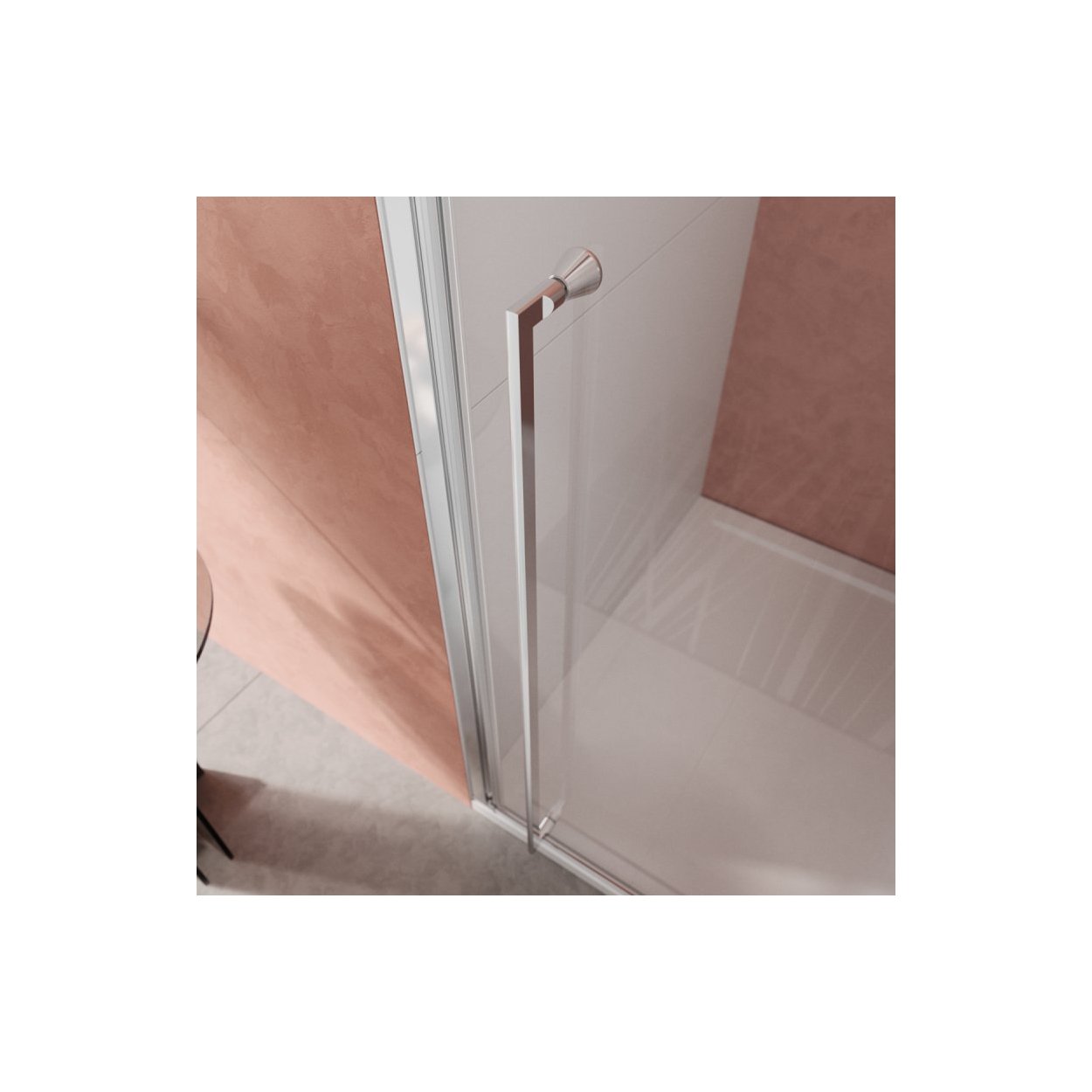 Душевая дверь Cezares (Цезарис) LINER-B-12-100-C-Cr-L цвет профиля хром, стекло прозрачное 6 мм 195х100 см