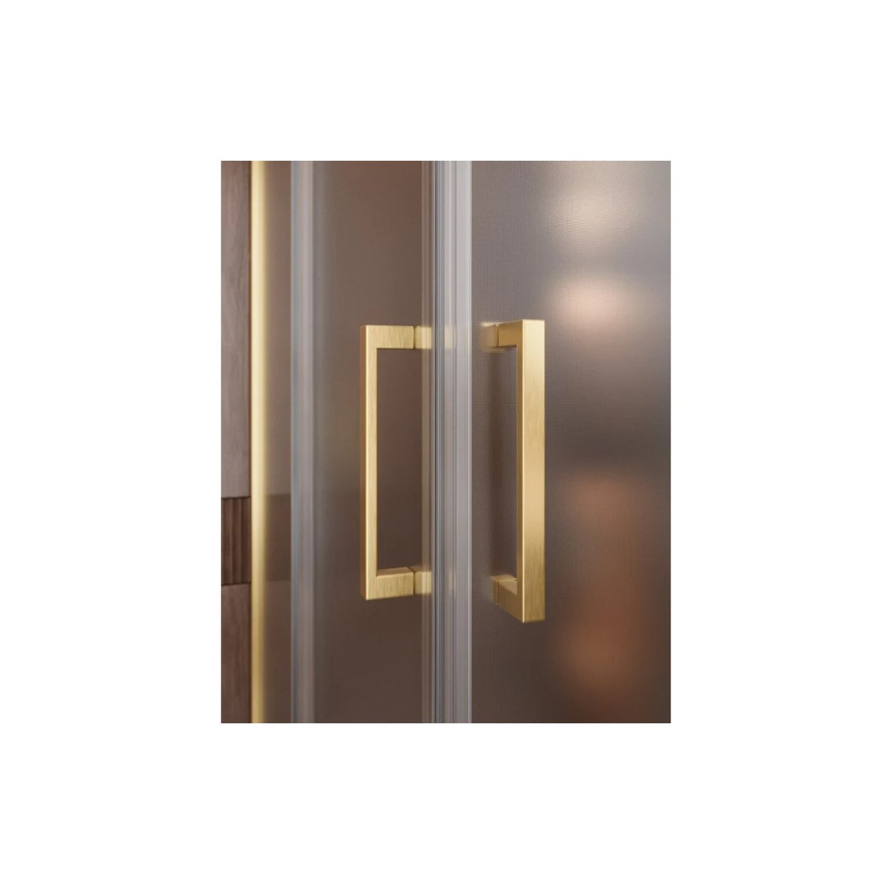 Душевой уголок Cezares (Цезарис) MOLVENO-A-2-90-P-BORO цвет профиля золото, стекло матовое 90х195х90 см