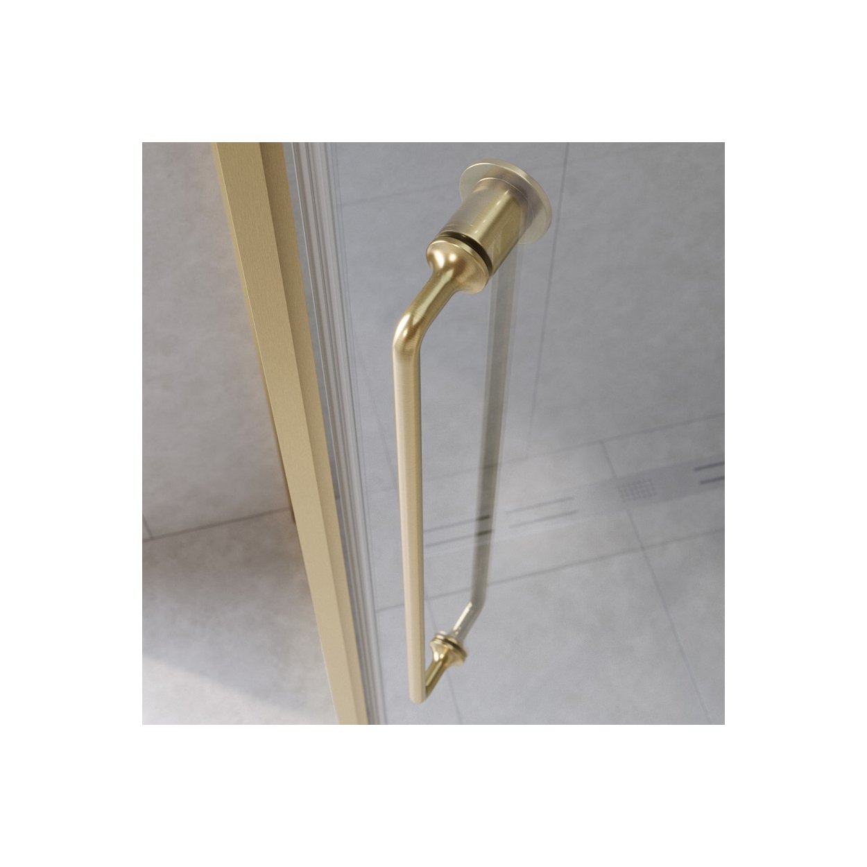 Душевой уголок Cezares (Цезарис) RELAX-304-P-1-100-C-BORO цвет профиля золото, стекло прозрачное 8 мм 100х200х100 см