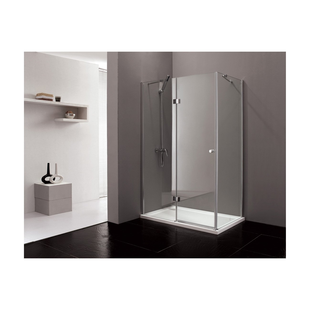 Душевой уголок Cezares (Цезарис) VERONA-W-AH-1-120/90-P-Cr-Rцвет профиля хром, стекло матовое 6 мм 120х200х90 см
