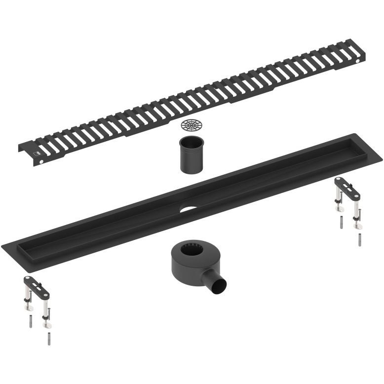 Душевой лоток Timo (Тимо) Drain System 600 DS230106/03 с вставкой lines, Черный