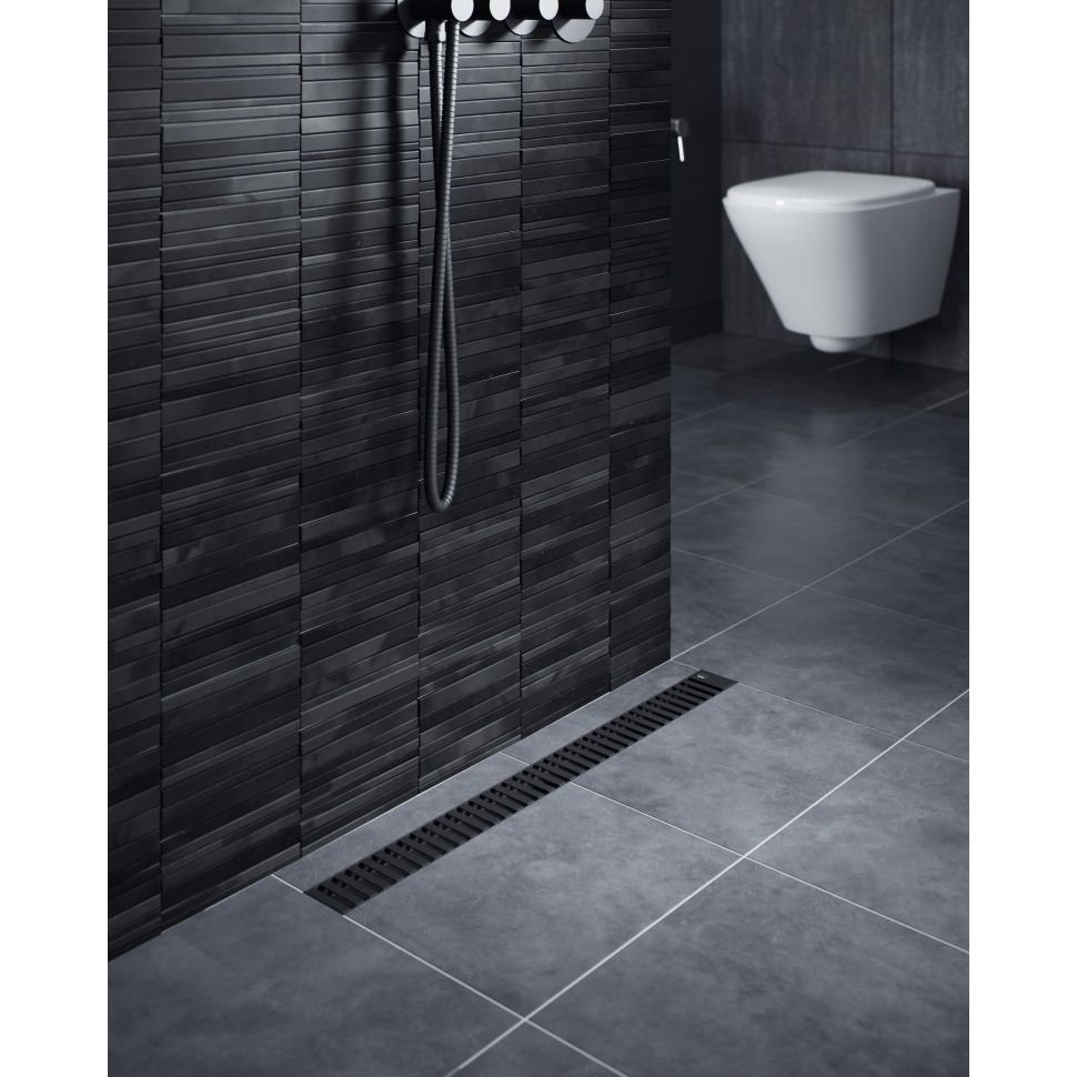 Душевой лоток Timo (Тимо) Drain System 600 DS230106/03 с вставкой lines, Черный